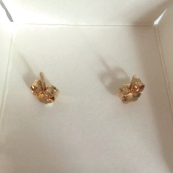 7mm Round Stud Garnet Earrings 14K Prong Set NEW - Picture 7 of 11